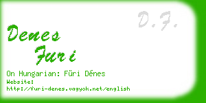 denes furi business card