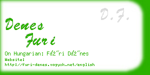 denes furi business card